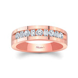 Mens Alternating Round And Baguette Diamond Band