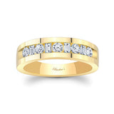 Mens Alternating Round And Baguette Diamond Band