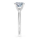1 Carat Oval Solitaire Diamond Ring on a shiny gold shank showcasing elegant design.