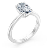 1 Carat Oval Solitaire Diamond Ring