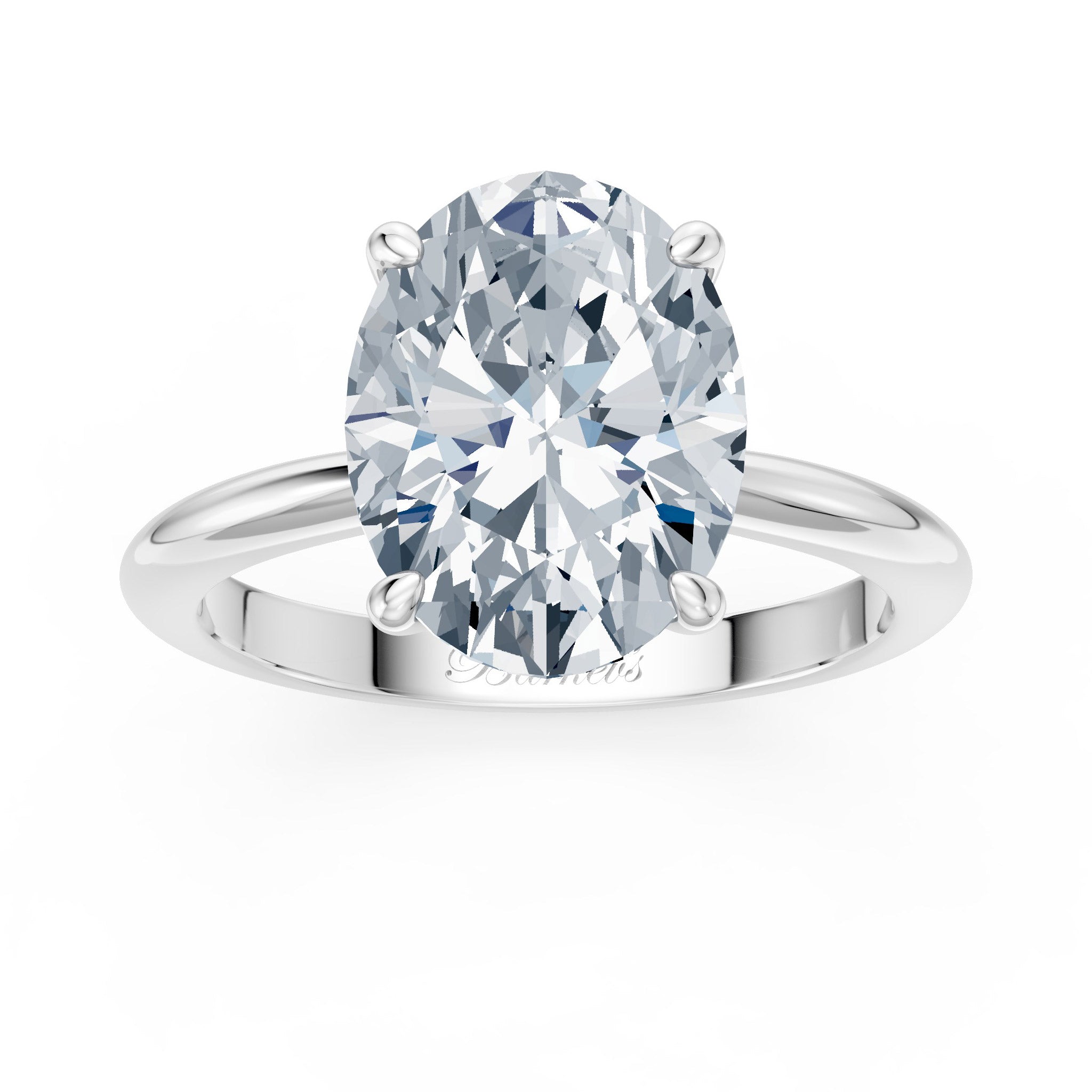 1 Carat Oval Solitaire Diamond Ring