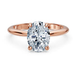 1 Carat Oval Solitaire Diamond Ring
