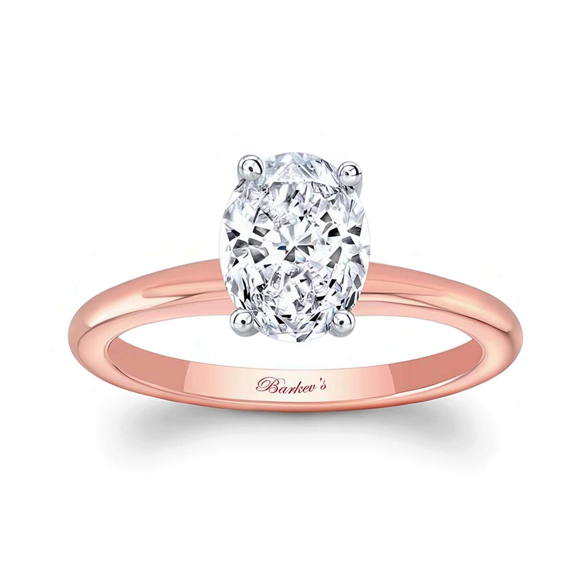 1 Carat Oval Solitaire Moissanite Ring