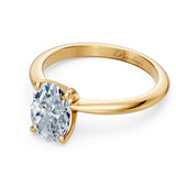 1 Carat Oval Solitaire Diamond Ring