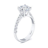 3 Carat Round Moissanite Engagement Ring