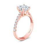3 Carat Round Moissanite Engagement Ring