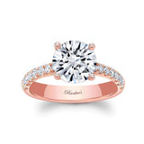 3 Carat Round Moissanite Engagement Ring