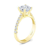 3 Carat Round Moissanite Engagement Ring