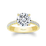 3 Carat Round Moissanite Engagement Ring