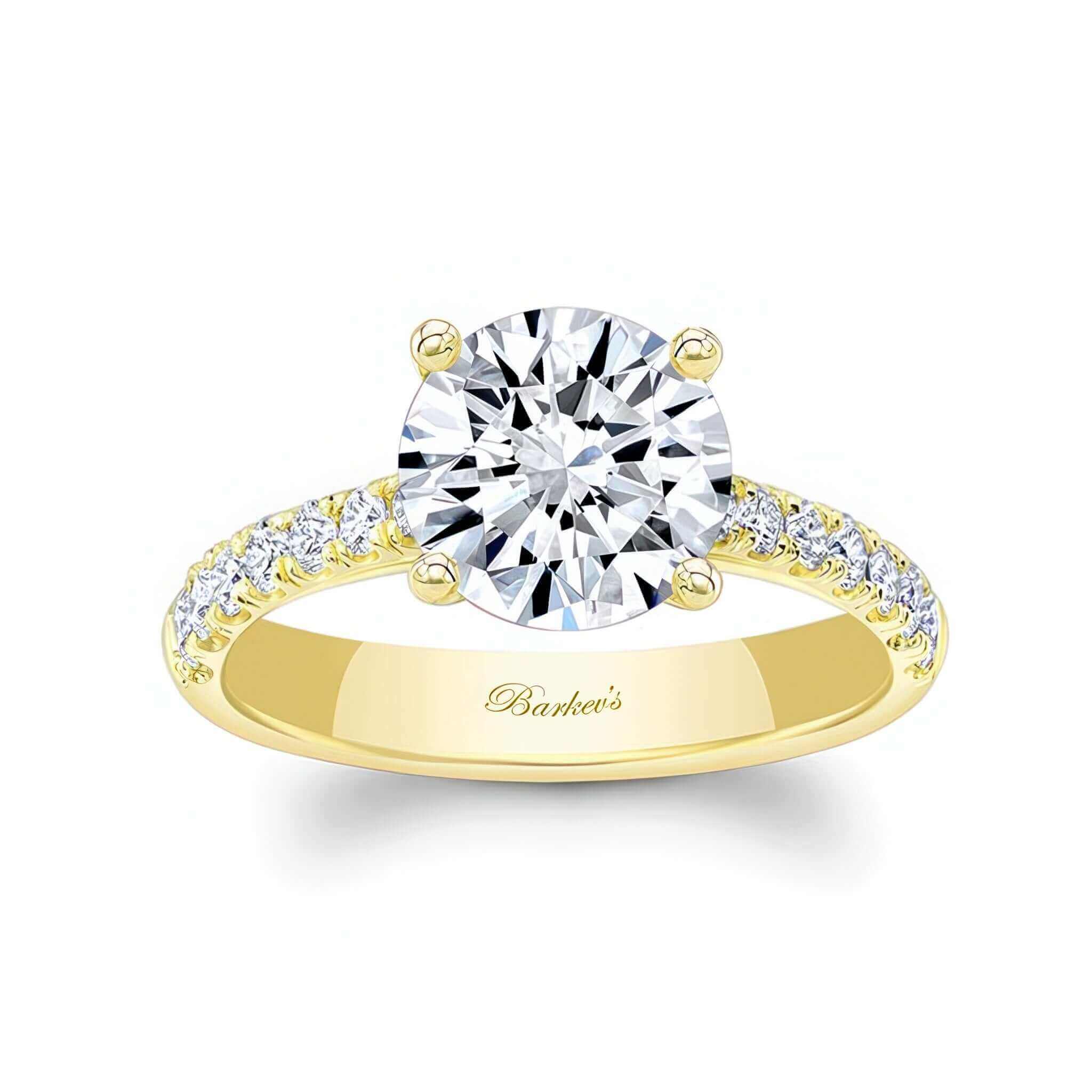 3 Carat Round Moissanite Engagement Ring