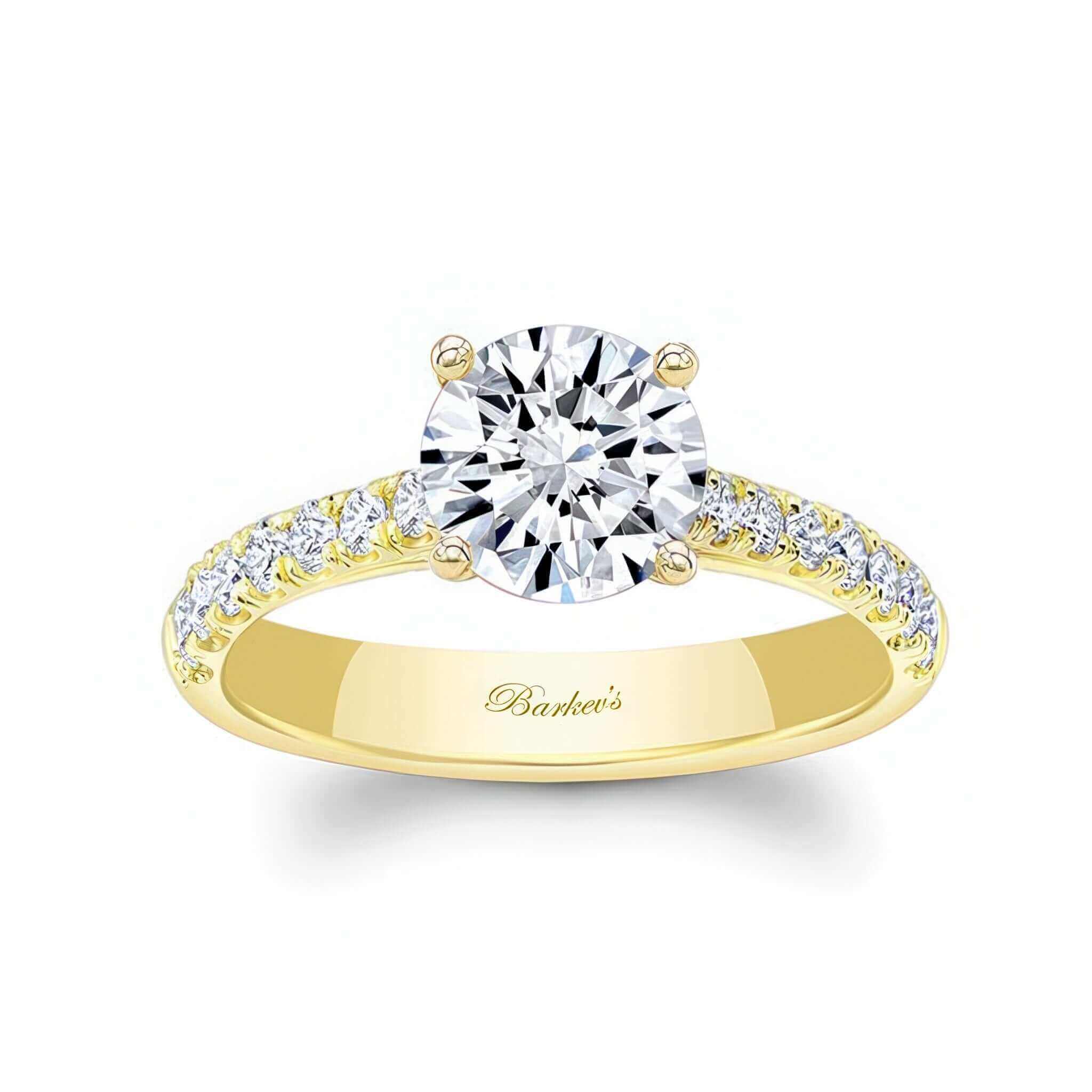 Round Moissanite Engagement Ring