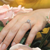 Round Moissanite Engagement Ring
