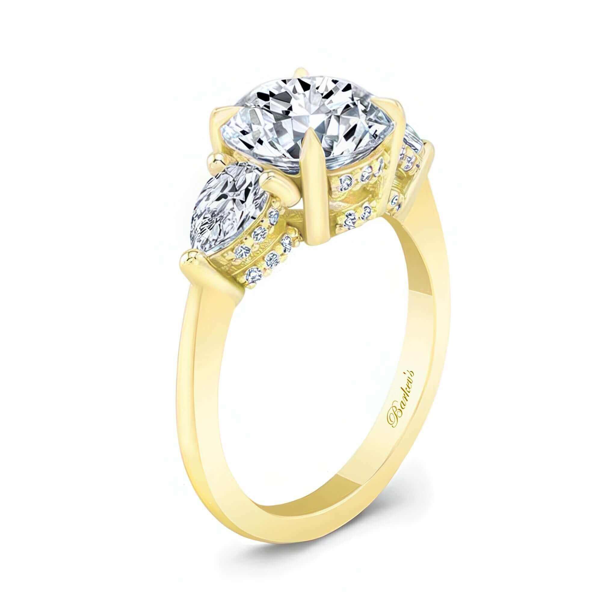3 Carat Round Moissanite Ring