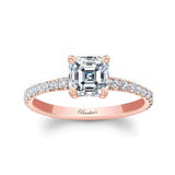 Asscher Moissanite Ring