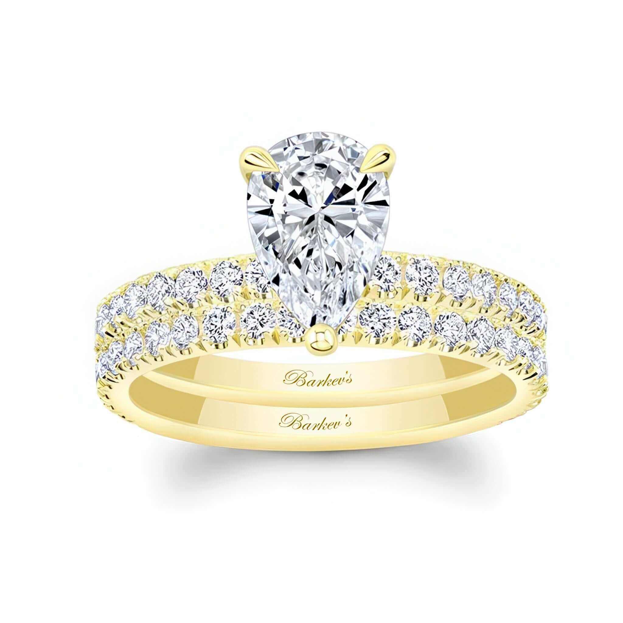 Pear Shape Diamond Wedding Set