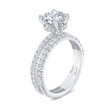 3 Carat Diamond Halo Wedding Set