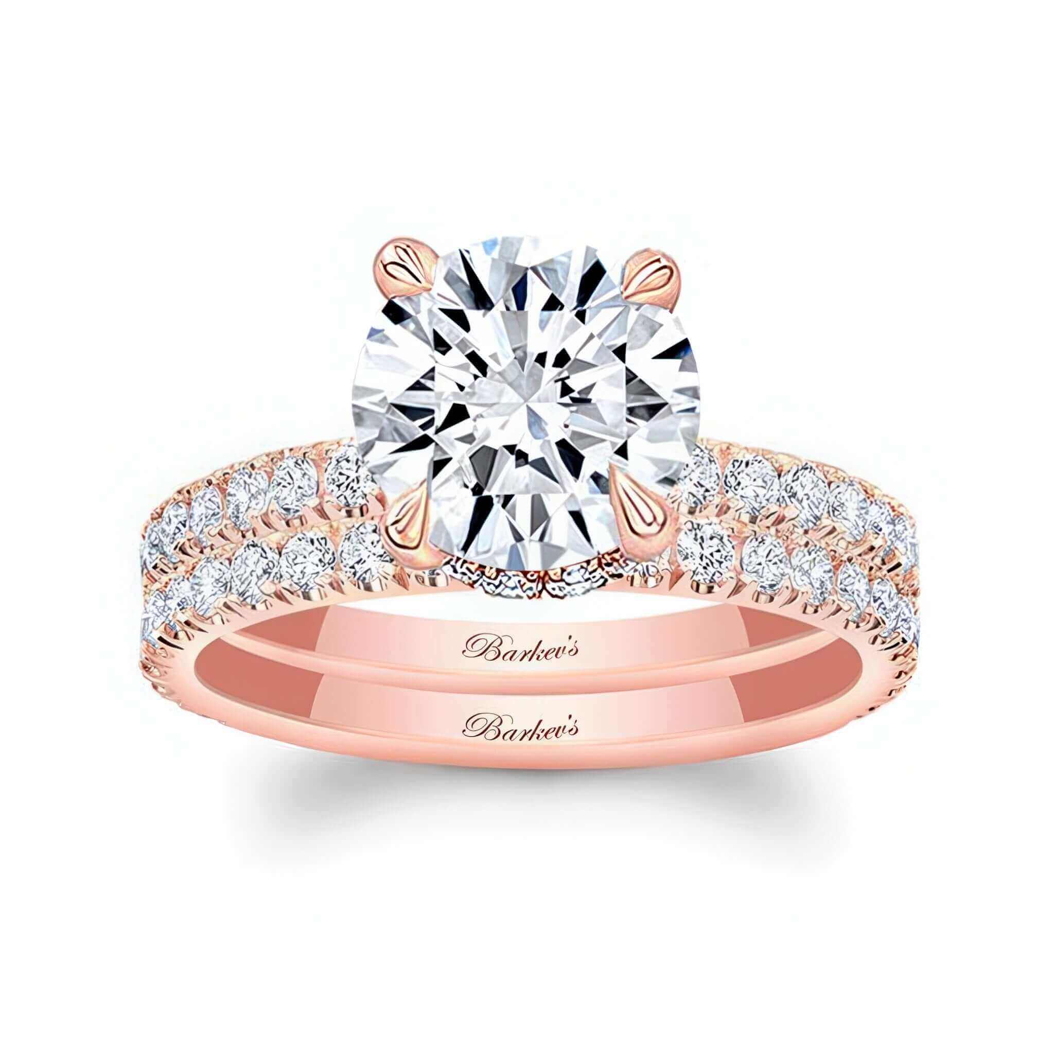3 Carat Diamond Halo Wedding Set