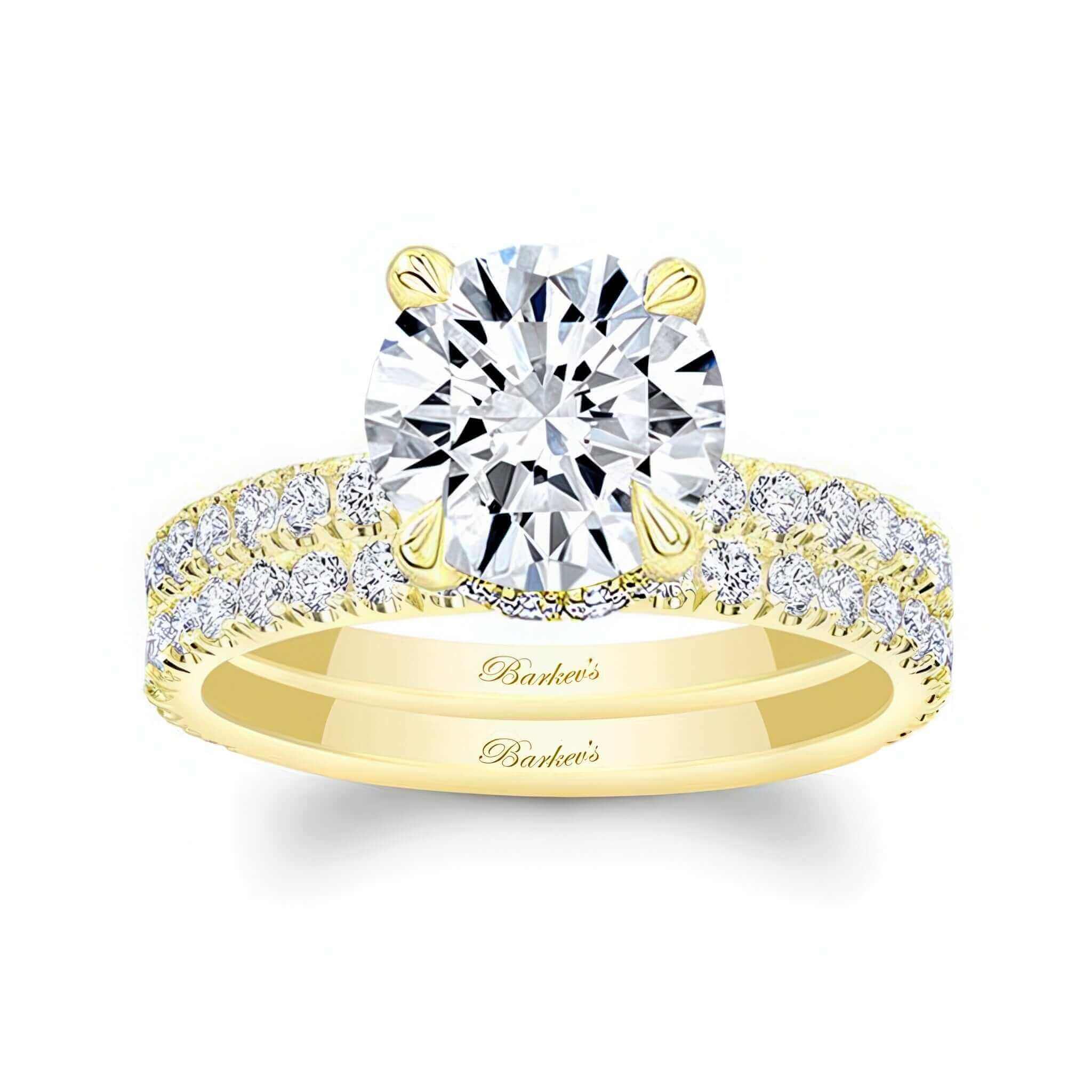 3 Carat Diamond Halo Wedding Set
