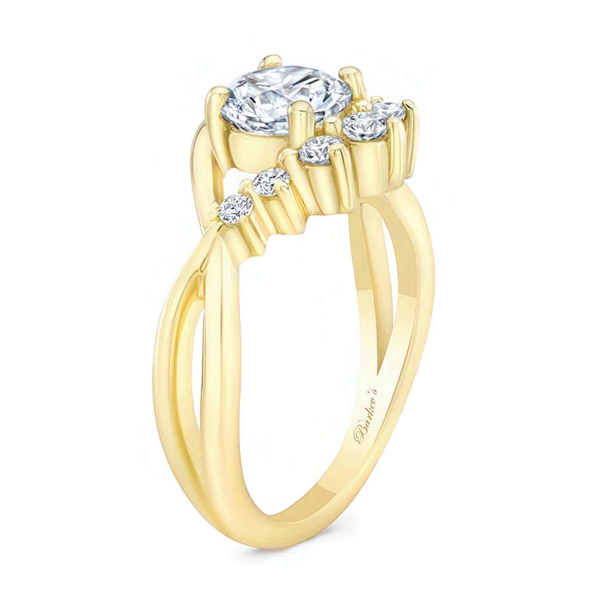 Moissanite Unique Engagement Ring