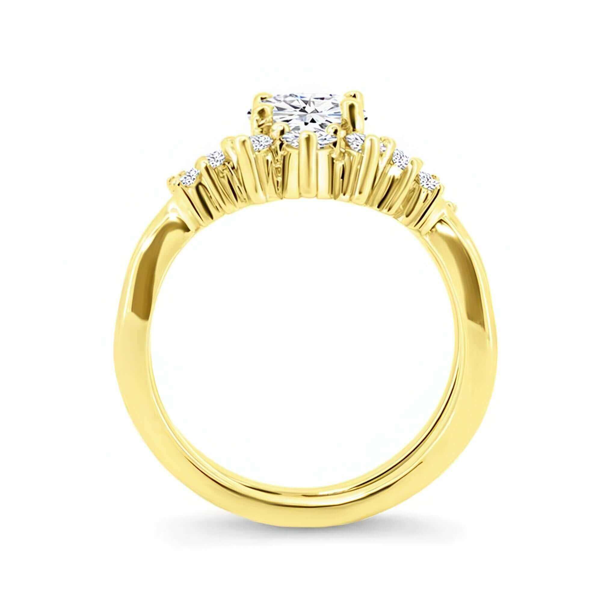 Moissanite Unique Wedding Set