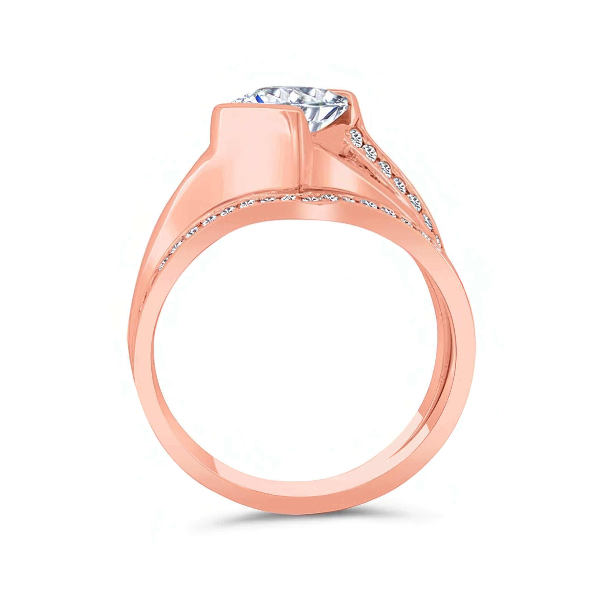 Princess Cut Channel Set Diamond Ring Set