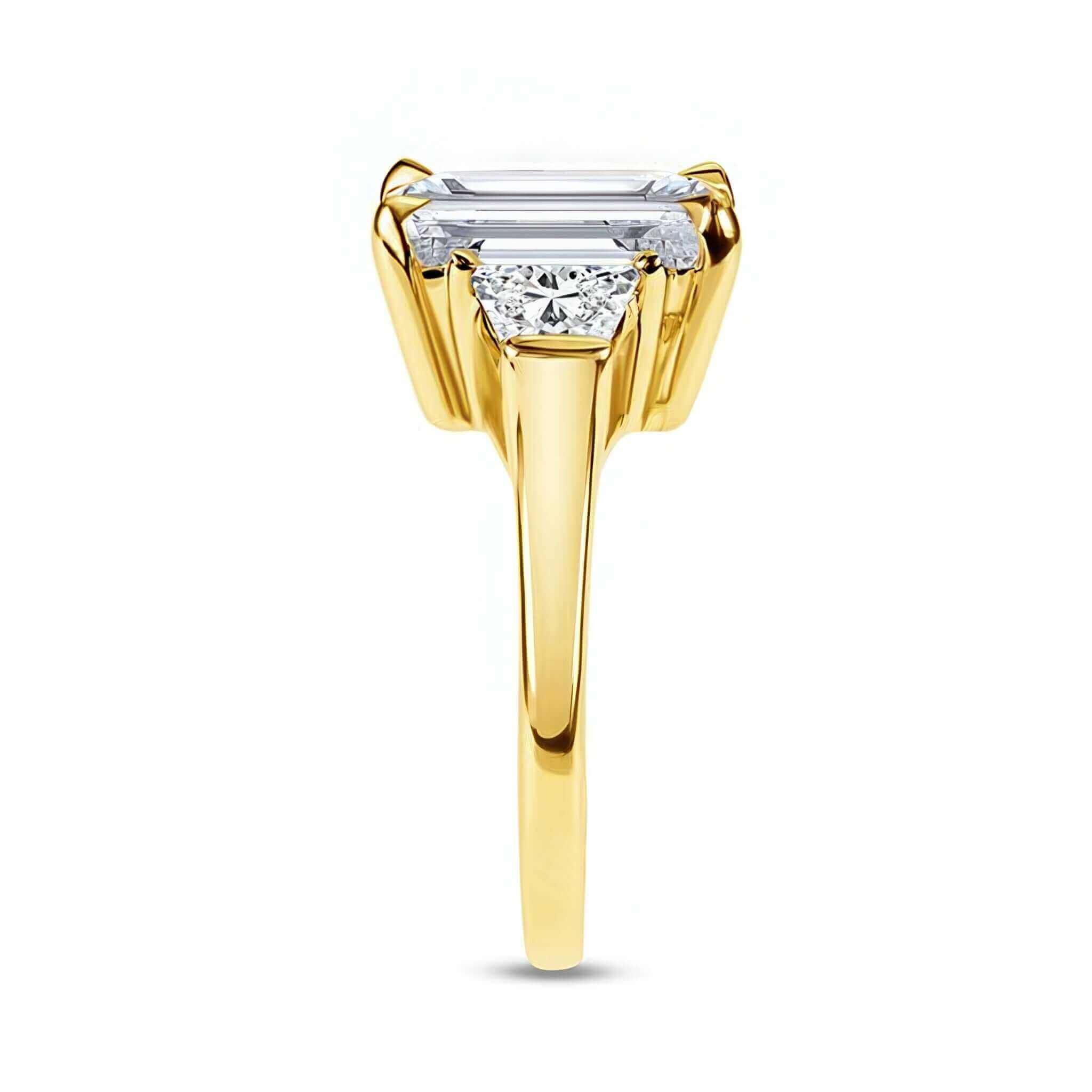Emerald Cut 5 Carat Moissanite Ring