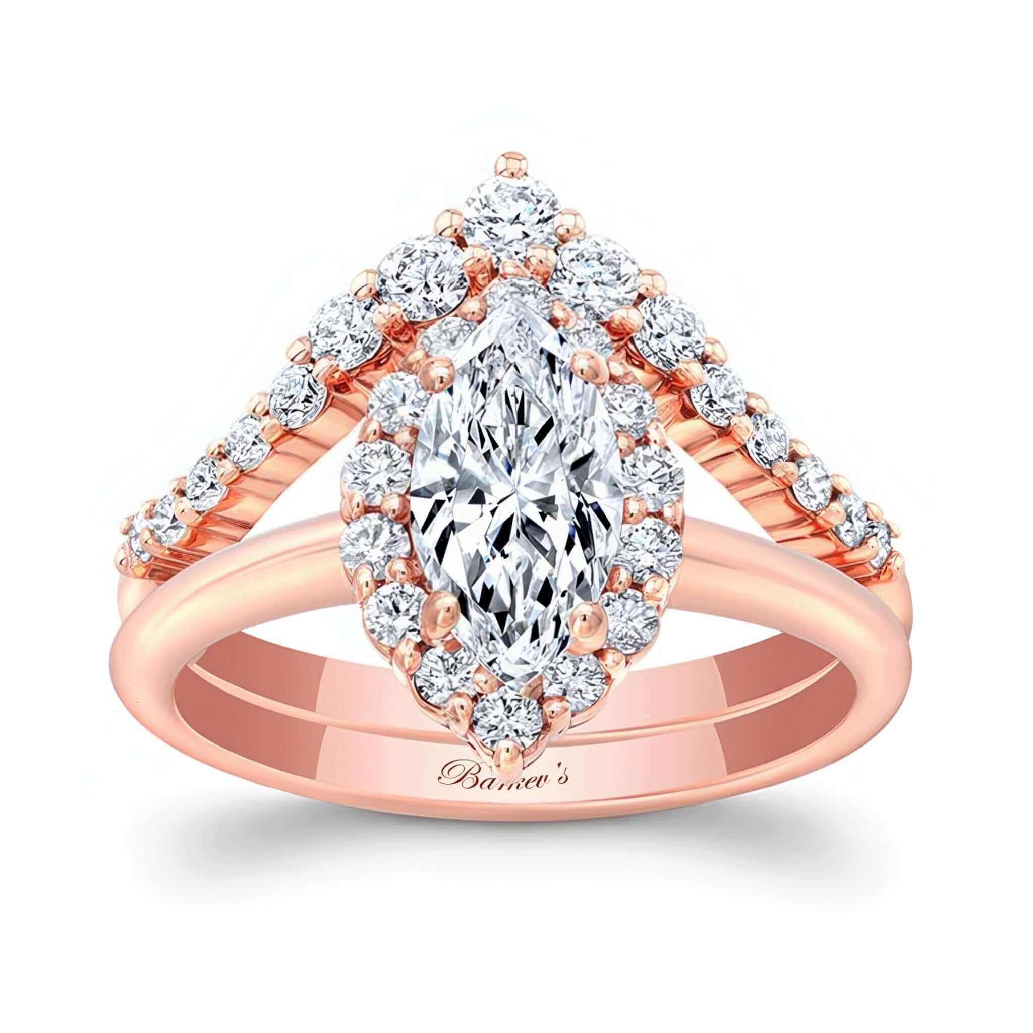 Marquise Cut Moissanite Wedding Set
