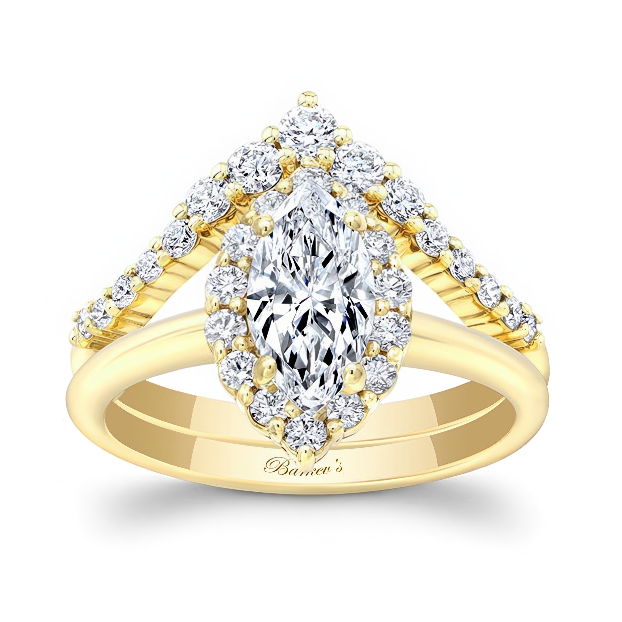 Marquise Cut Lab Diamond Wedding Set