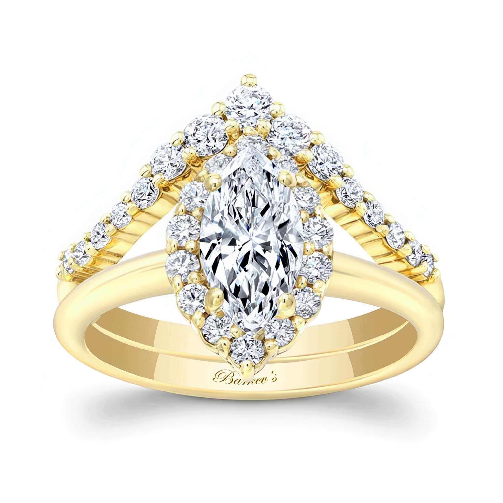 Marquise Cut Moissanite Wedding Set