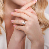 Marquise Lab Diamond Solitaire Engagement Ring