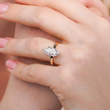 Marquise Lab Diamond Solitaire Engagement Ring