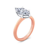 Marquise Lab Diamond Solitaire Engagement Ring