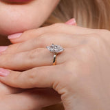 Marquise Lab Diamond Solitaire Engagement Ring