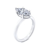 Marquise Lab Diamond Solitaire Engagement Ring