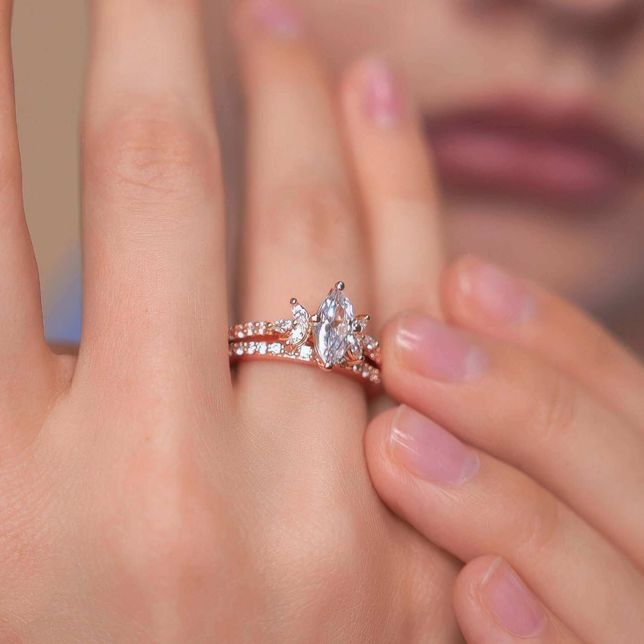 Marquise Cut Bridal Set
