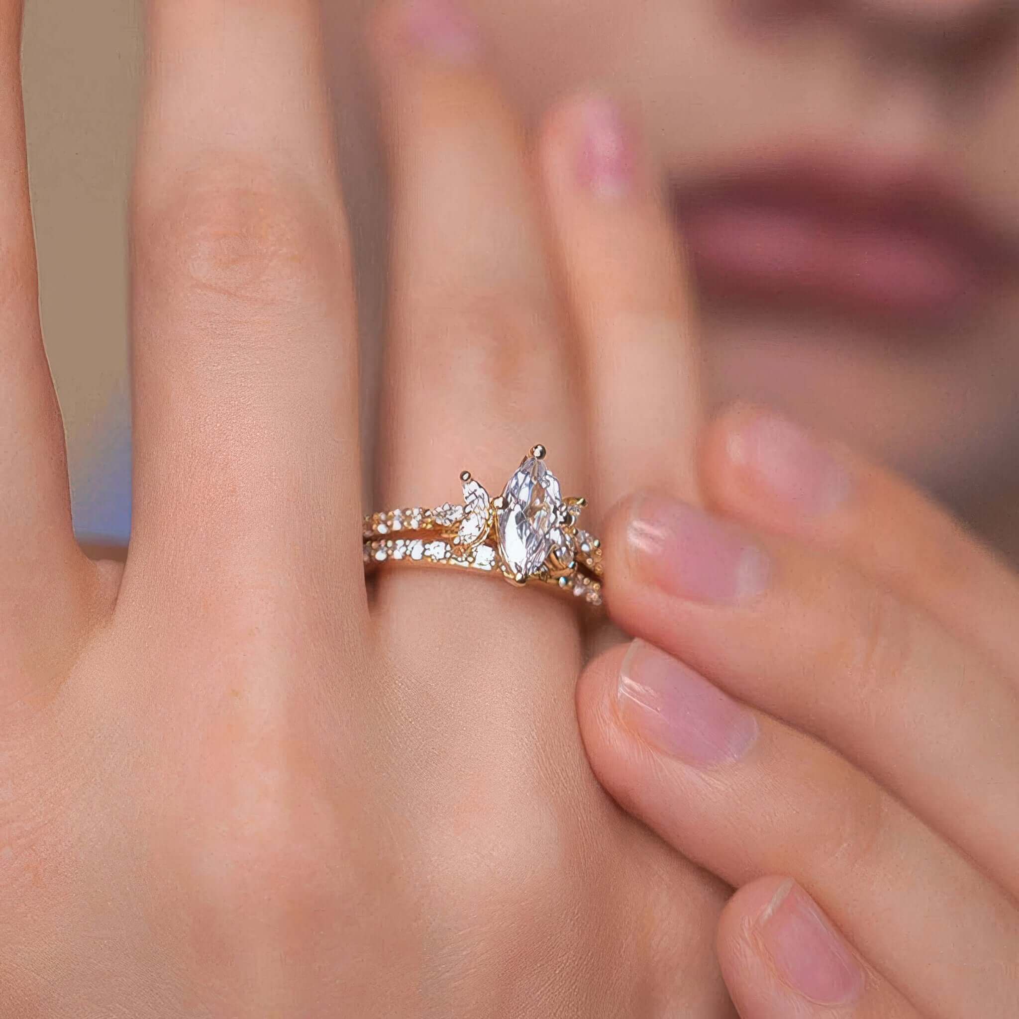 Marquise Cut Bridal Set