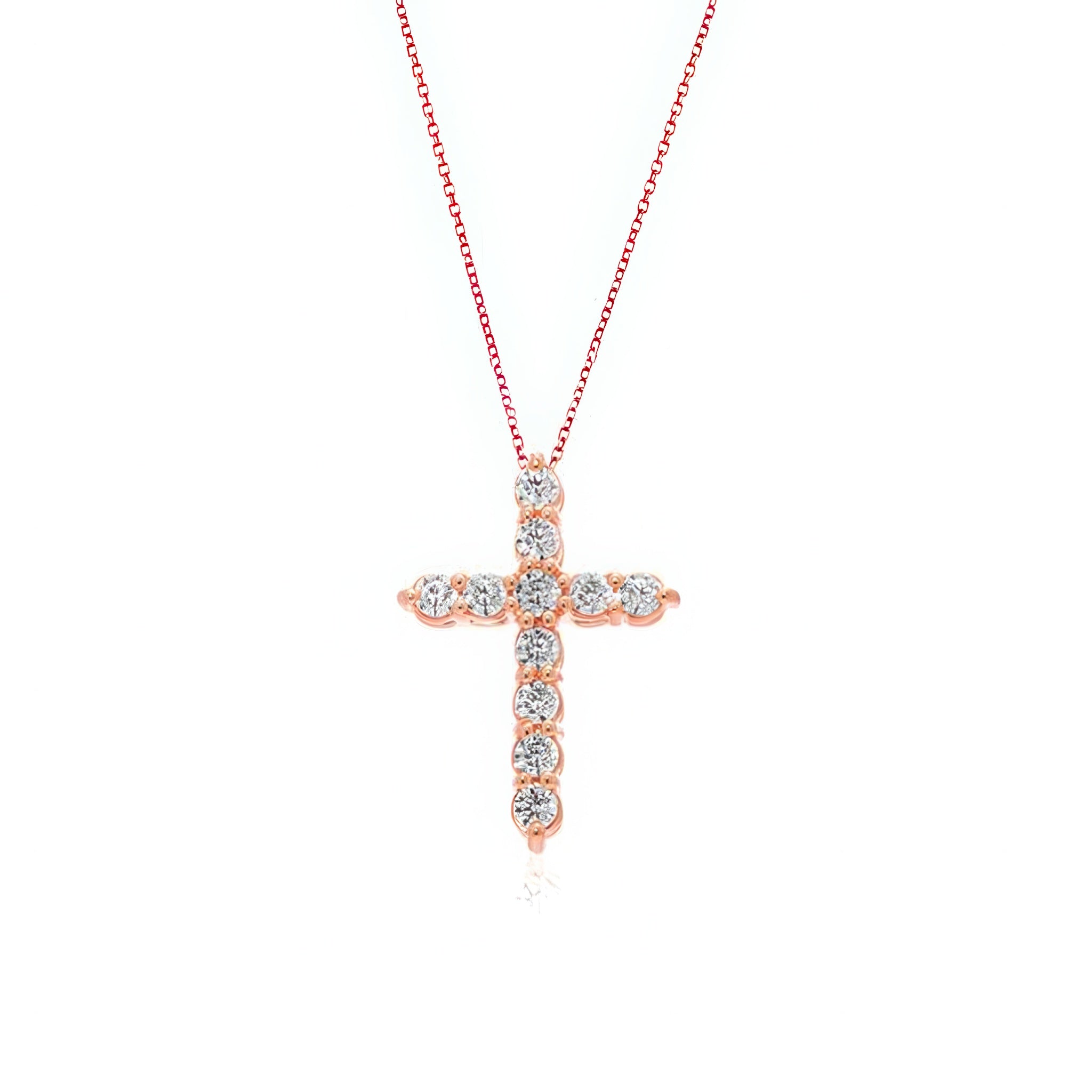 Lab Grown DIamond Cross Pendant Necklace
