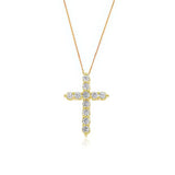Lab Grown DIamond Cross Pendant Necklace