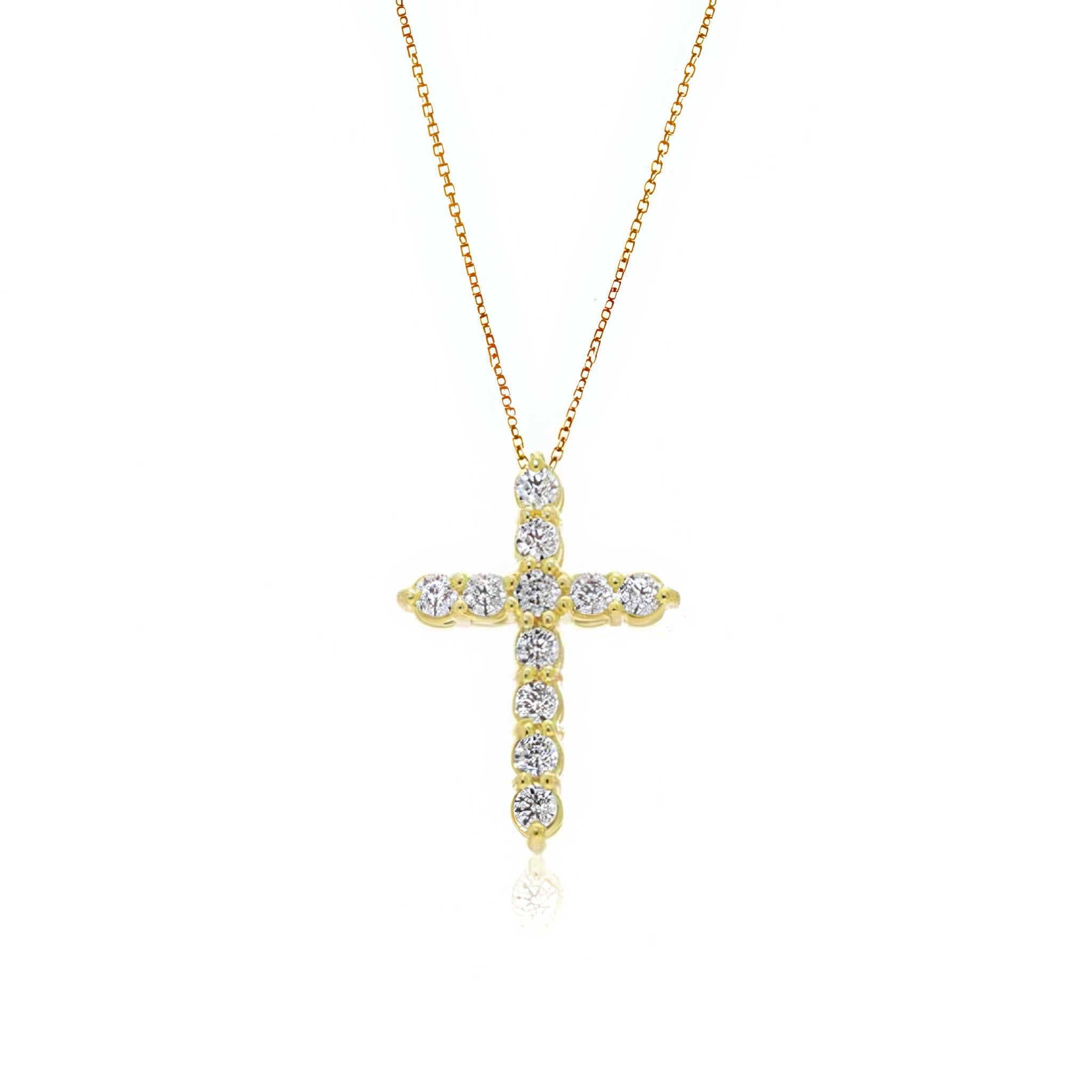 Lab Grown DIamond Cross Pendant Necklace
