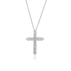 Lab Grown DIamond Cross Pendant Necklace