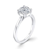 2 Carat Cushion Cut Lab Diamond Solitaire Engagement Ring