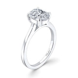 2 Carat Oval Cut Lab Diamond Solitaire Engagement Ring