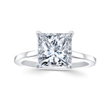 2 Carat Princess Cut Moissanite Solitaire Engagement Ring