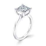 2 Carat Princess Cut Moissanite Solitaire Engagement Ring