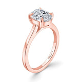 2 Carat Oval Cut Lab Diamond Solitaire Engagement Ring