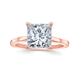 2 Carat Princess Cut Moissanite Solitaire Engagement Ring