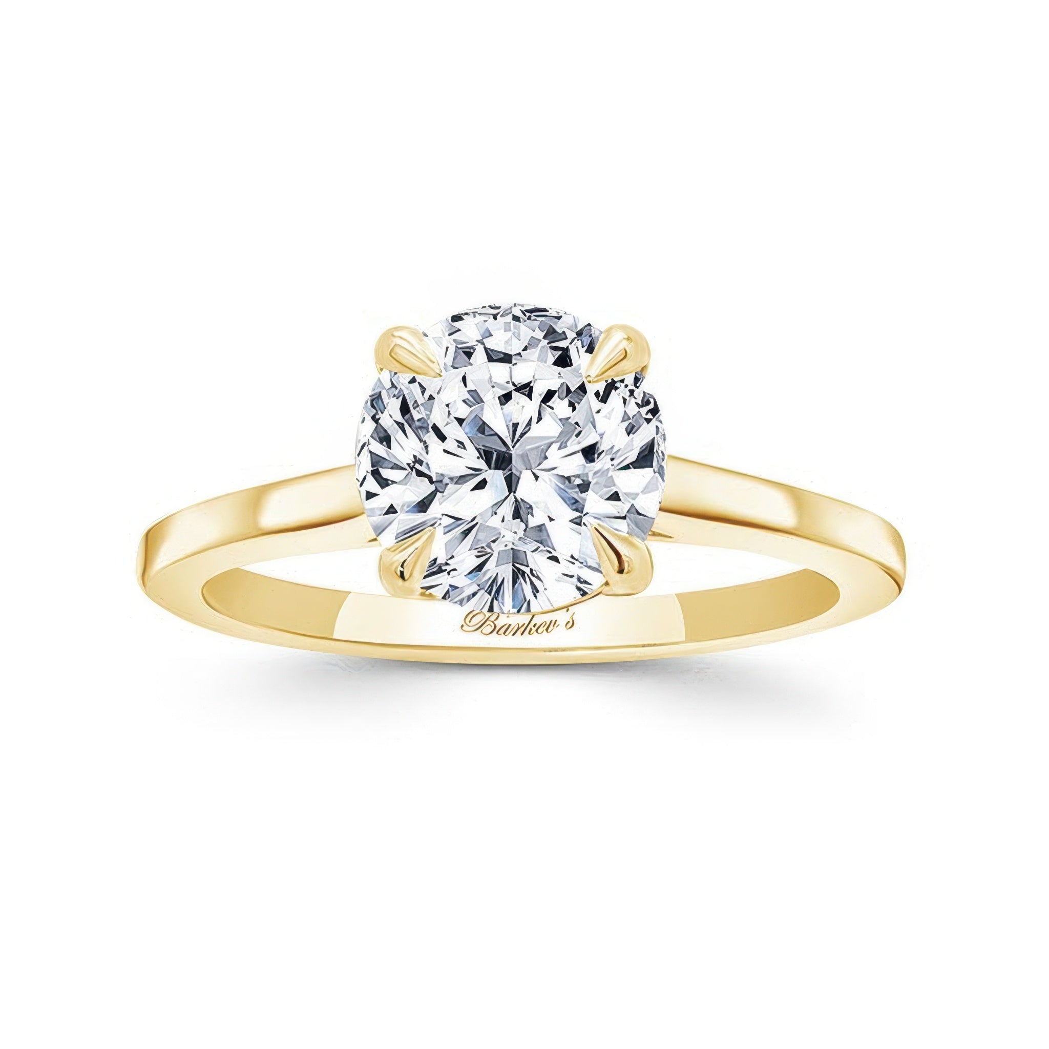 2 Carat Cushion Cut Lab Diamond Solitaire Engagement Ring