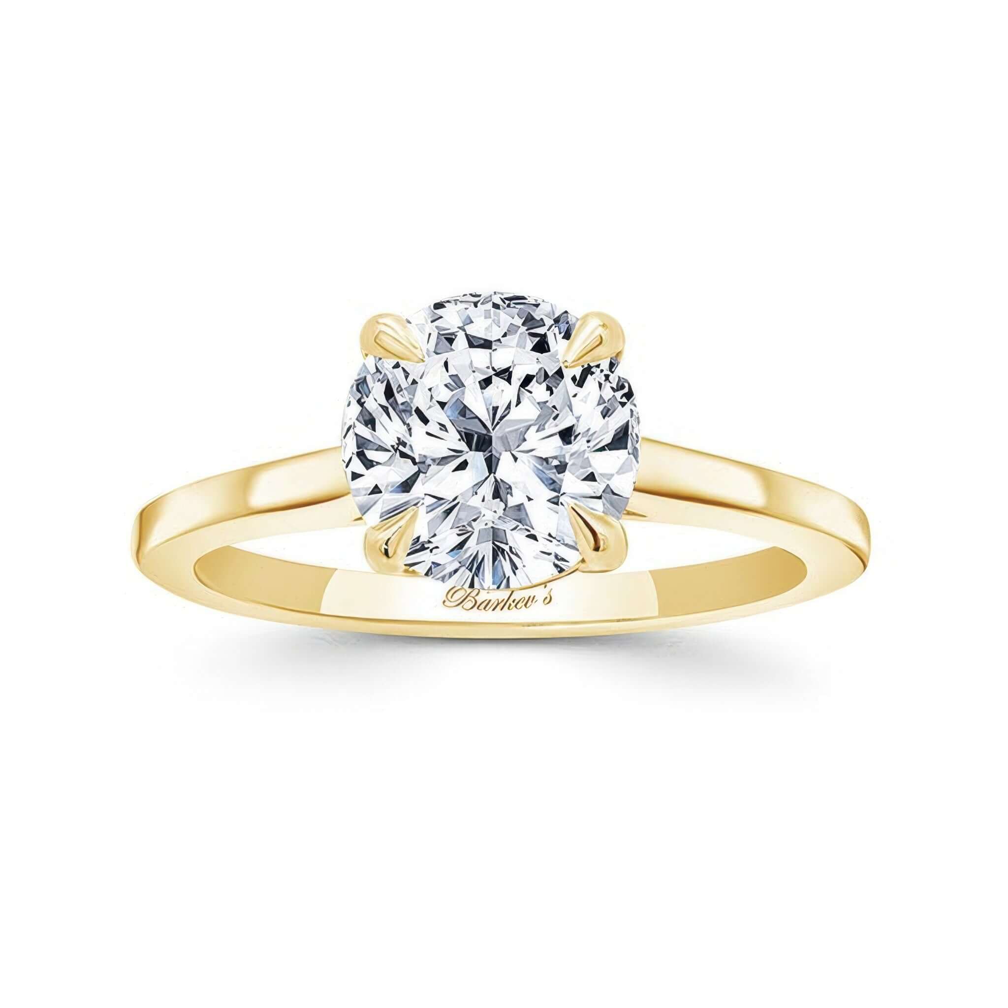 2 Carat Cushion Cut Lab Diamond Solitaire Engagement Ring
