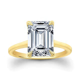 2 Carat Emerald Cut Lab Diamond Solitaire Engagement Ring