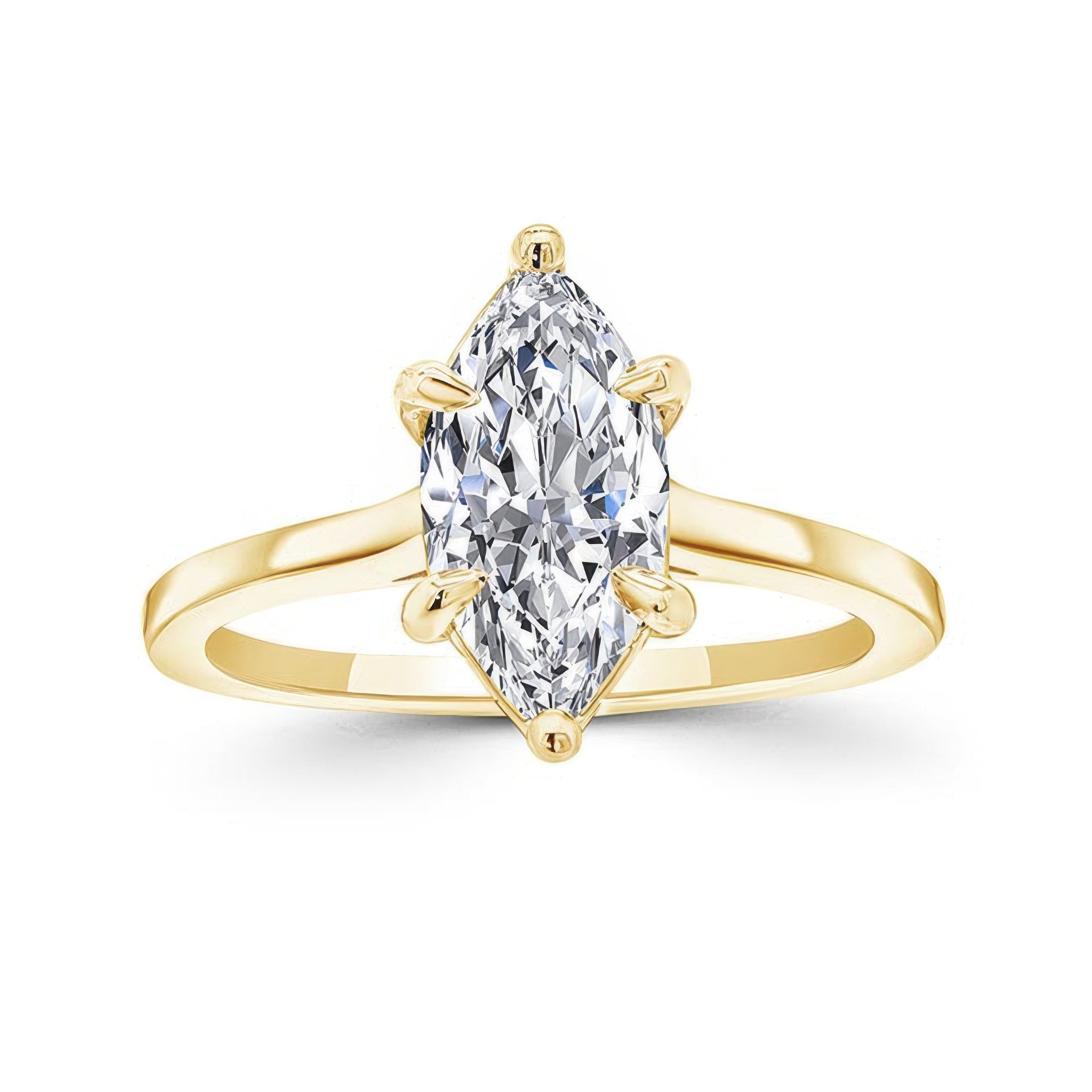 2 Carat Marquise Cut Lab Diamond Solitaire Engagement Ring